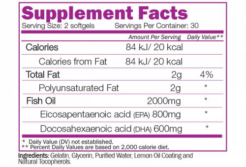 Omega 3ple δύναμη - 60 κάψουλες πηκτής