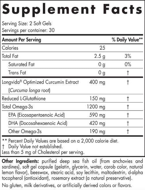 Omega Curcumin 1200mg - 60 κάψουλες πηκτής