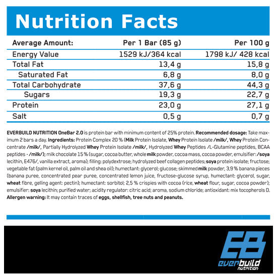 One Bar 2,0/Box 12 bars - 1,02 KG