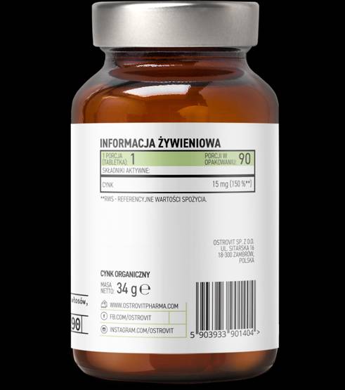 Organic Zinc Picolinate 15 mg 90 Δισκία