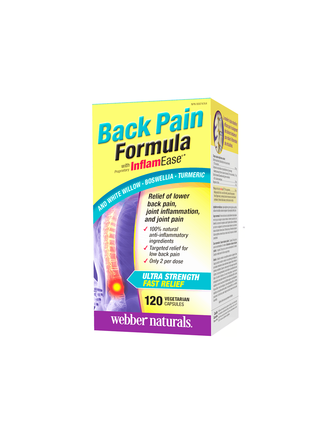 Osteo Back Pain Relief with inbamamease®/ Formula για πόνο στην πλάτη και στις αρθρώσεις x 120 κάψουλες