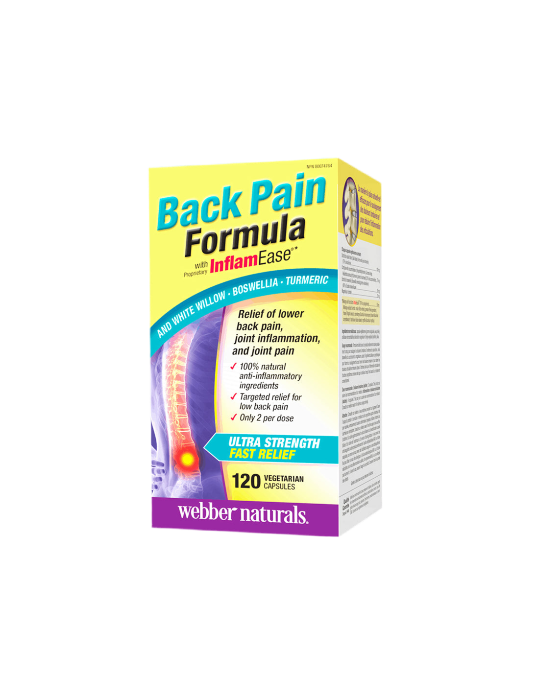 Osteo Back Pain Relief with inbamamease®/ Formula για πόνο στην πλάτη και στις αρθρώσεις x 120 κάψουλες