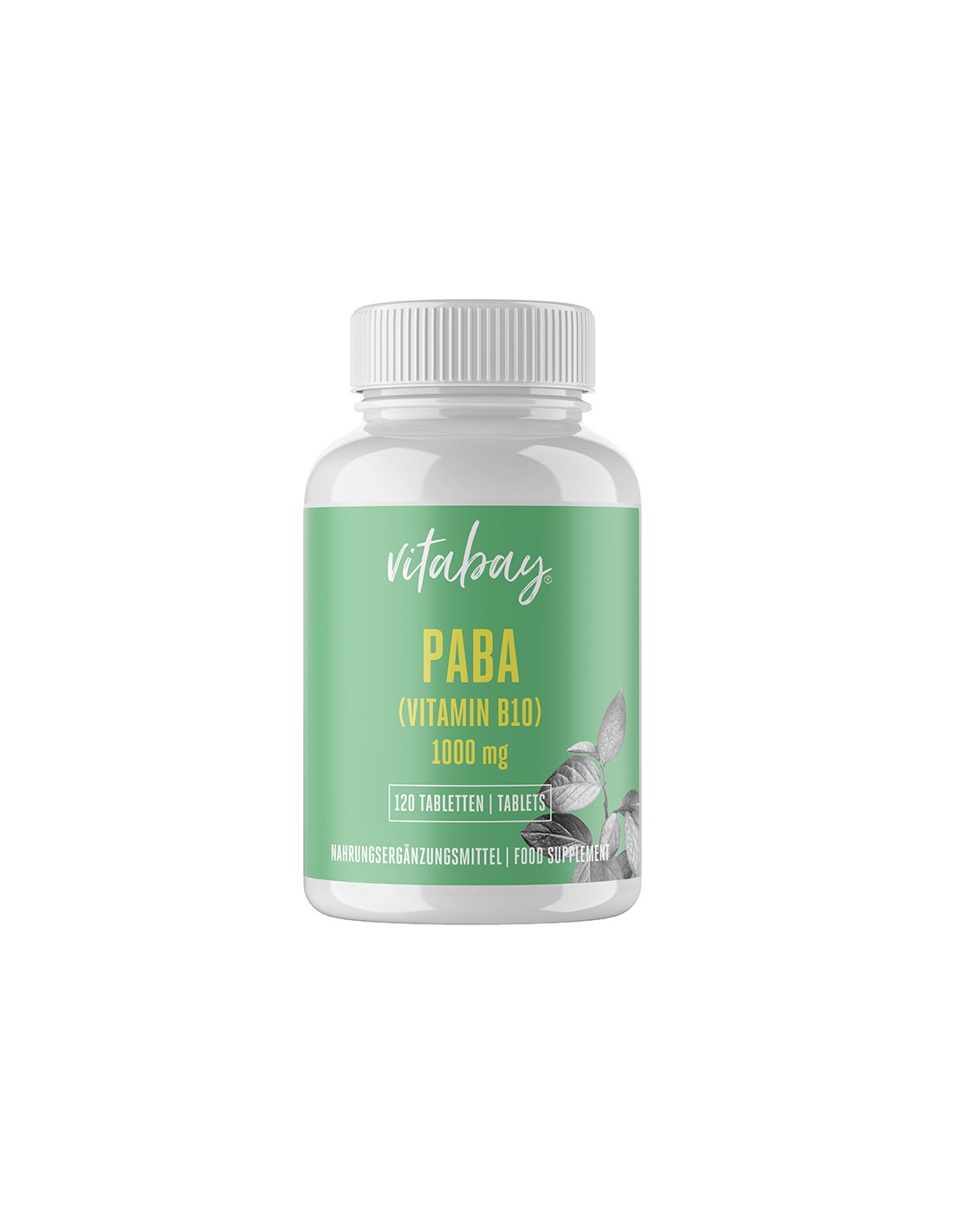 PABA - Para-Amino-Benzoesäure - Vitamin B10 (para-aminobenzoic acid) 1000 mg, 120 δισκία <tc>Vitabay</tc>