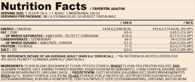 Pan Pizza | Μίγμα πίτσα πρωτεΐνης με ρίγανη και βασιλικό - 500 γραμμάρια