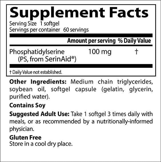 Φωσφατιδυλοσερίνη 100 mg | Με Serinaid - 120 κάψουλες
