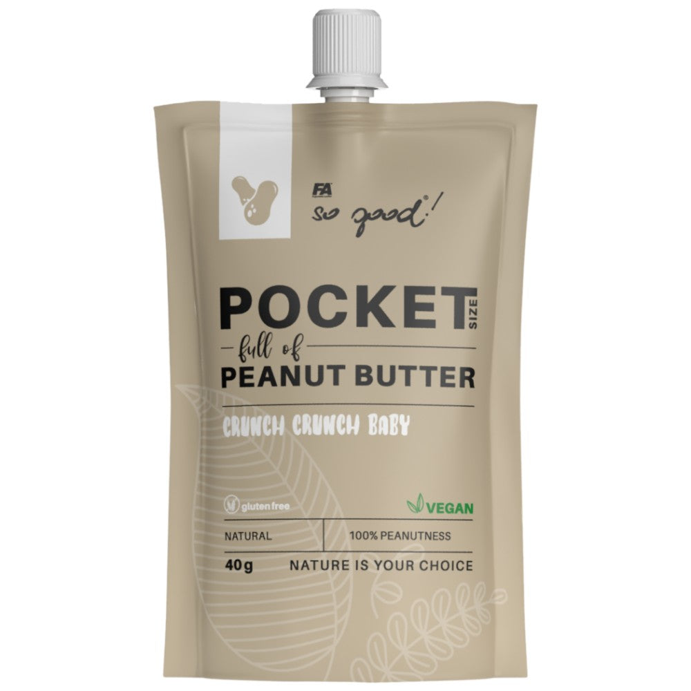 Pocket Size/Γεμάτη πάστα φυστικοβούτυρου/Crunchy 40 γραμμάρια