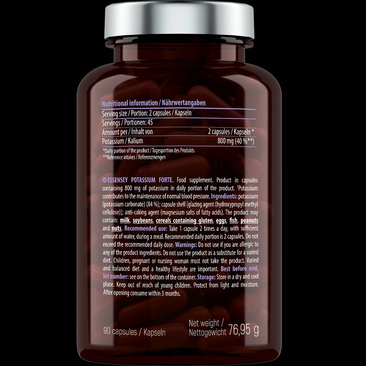 Κάψουλες καλίου 400 mg - 90 κάψουλες