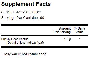 Φραγκοστάφυλο Cactus opuntia 650 mg 180 κάψουλες