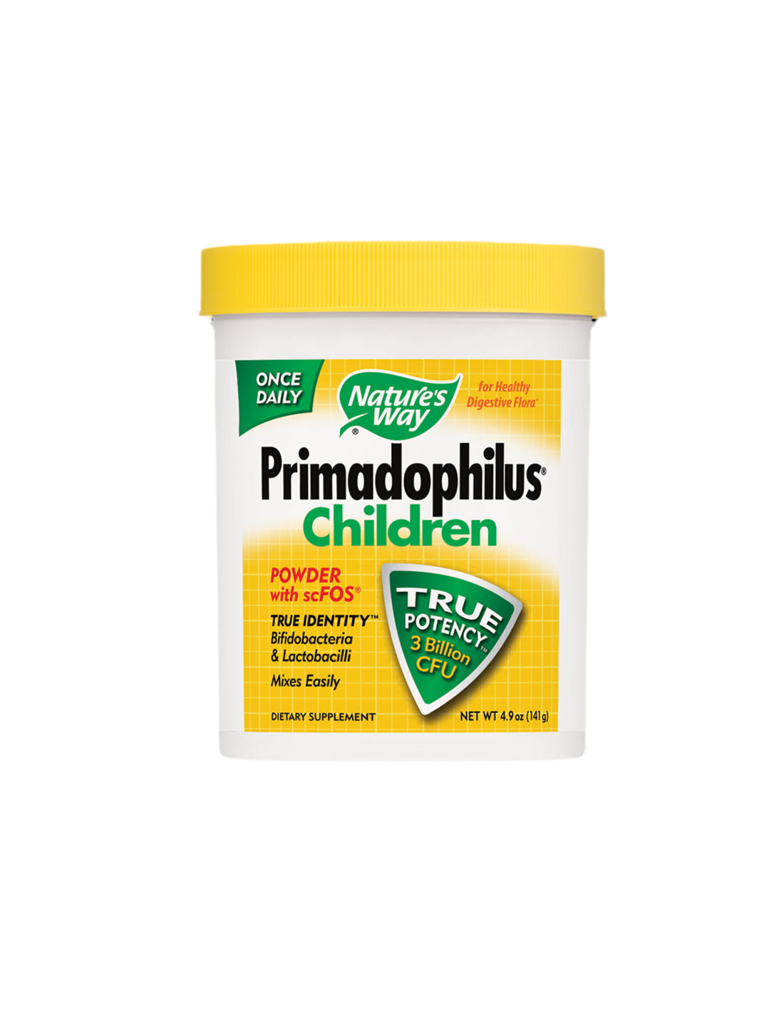 Παιδιά Primadophilus - Παιδικά Παιδιά (σκόνη) 3 δισεκατομμύρια ενεργά προβιοτικά, 141 G Nature Way