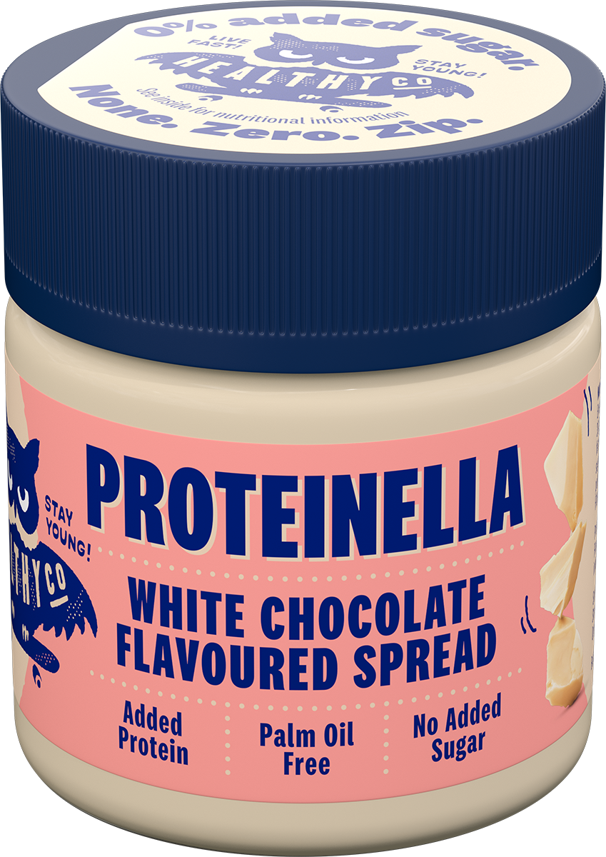 Proteinella White Chocolate 200 g - υγρή λευκή σοκολάτα χωρίς προστιθέμενη ζάχαρη και χωρίς φοινικέλαιο