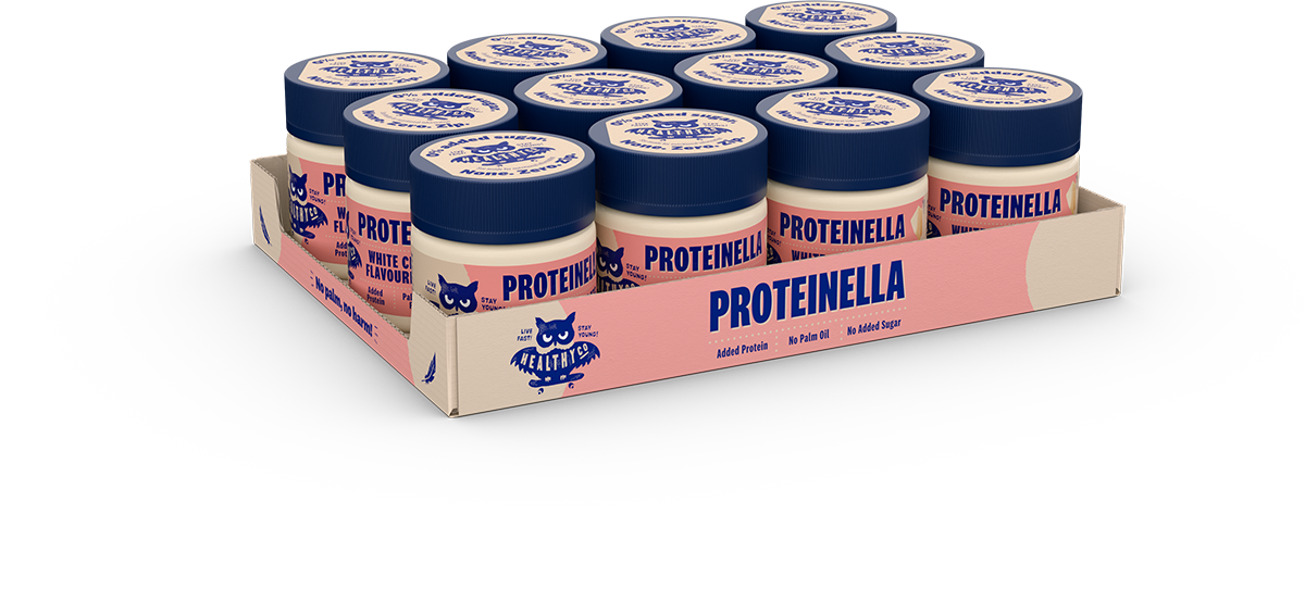 Proteinella White Chocolate 200 g - υγρή λευκή σοκολάτα χωρίς προστιθέμενη ζάχαρη και χωρίς φοινικέλαιο