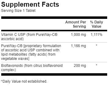 PureWay-C 1000 mg με βιοφλαβονοειδή - 90 Δισκία