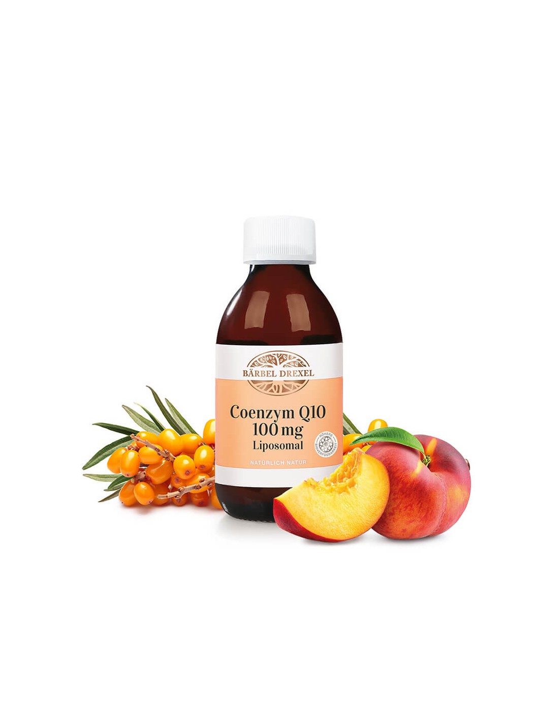 Coenzyme Q10 με υψηλή απορρόφηση - για μια υγιή καρδιά, 150 ml (γεύση ροδάκινου)