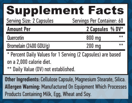 Quercetin με βρωμέλιν/120 VCAP
