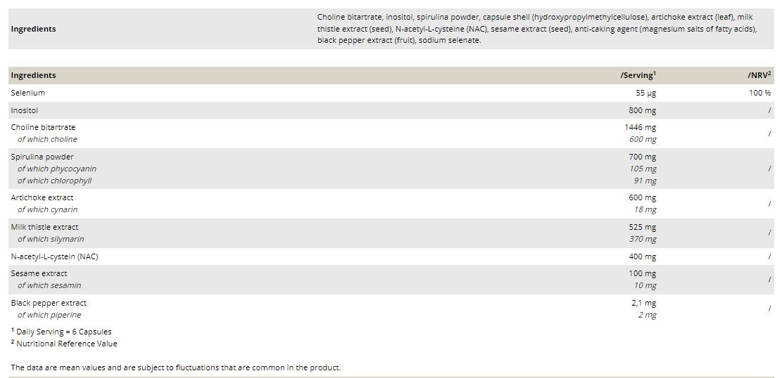 Υποστήριξη ήπατος 90 κάψουλες