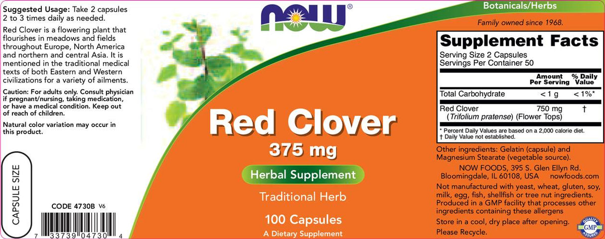 Κόκκινο τριφύλλι 375 mg - 100 κάψουλες