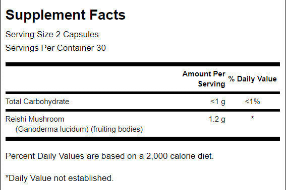 Μανιτάρι Reishi 600 mg - 60 κάψουλες