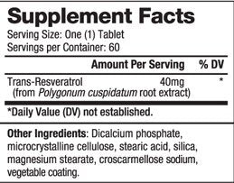 Resveratrol 40 mg/60 καπάκια