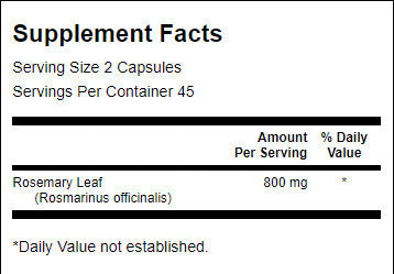 Rosemary 400 mg - 90 κάψουλες