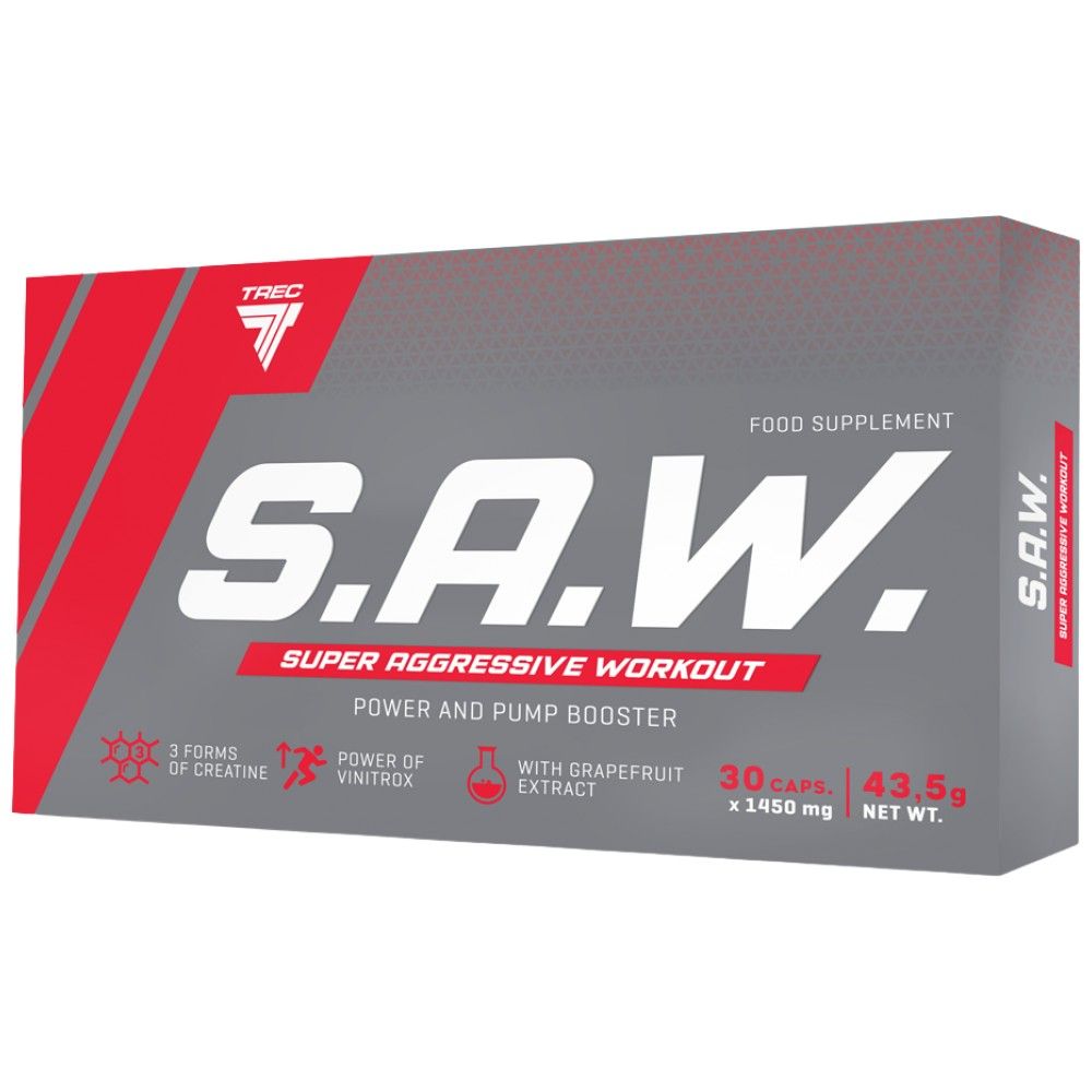 SAW Caps | Super Aggressive Pre-Workout - 30 κάψουλες