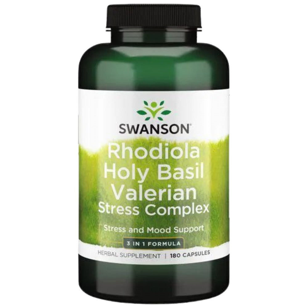 Rhodiola Holy Basil Valerian Stress Complex - 180 κάψουλες