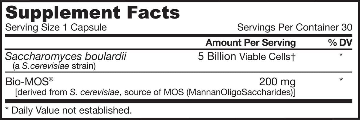 Saccharomyces Boulardii + MOS - 30 κάψουλες