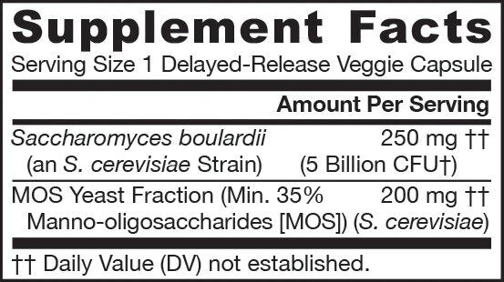 Saccharomyces boulardii + mos - 90 κάψουλες