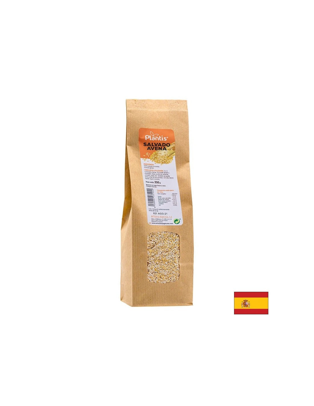 OAT BRAN - Salvado Avena Plantis® - Έλεγχος χοληστερόλης και καλή πέψη, 350 g