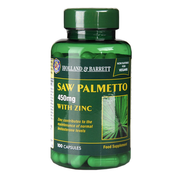 Saw Palmetto με ψευδάργυρο (Saw Palmetto με ψευδάργυρο) 100 Vegan Capsules Holland & Barrett