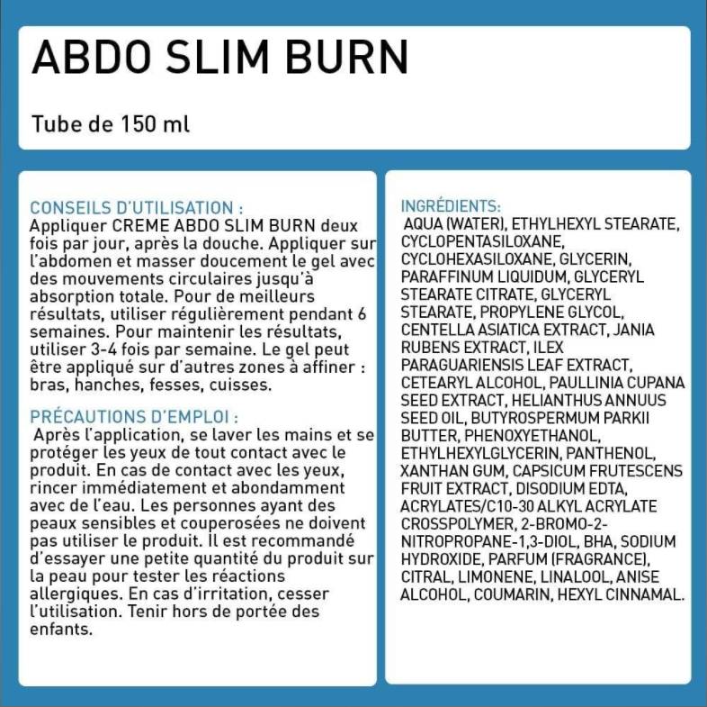 Γλυπτική Abdo Slim Burn | Κρέμα έξι πακέτων - 150 ml