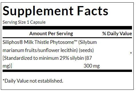 Siliphos Milk Thistle Phytosome 300 mg - 60 κάψουλες