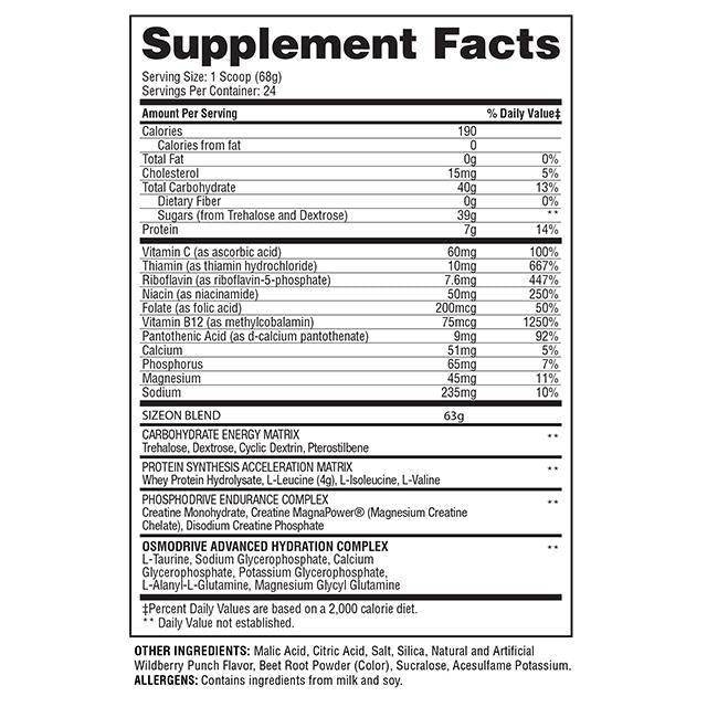 SizeOn/Get Swole - Intra Workout - 1630 γραμμάρια
