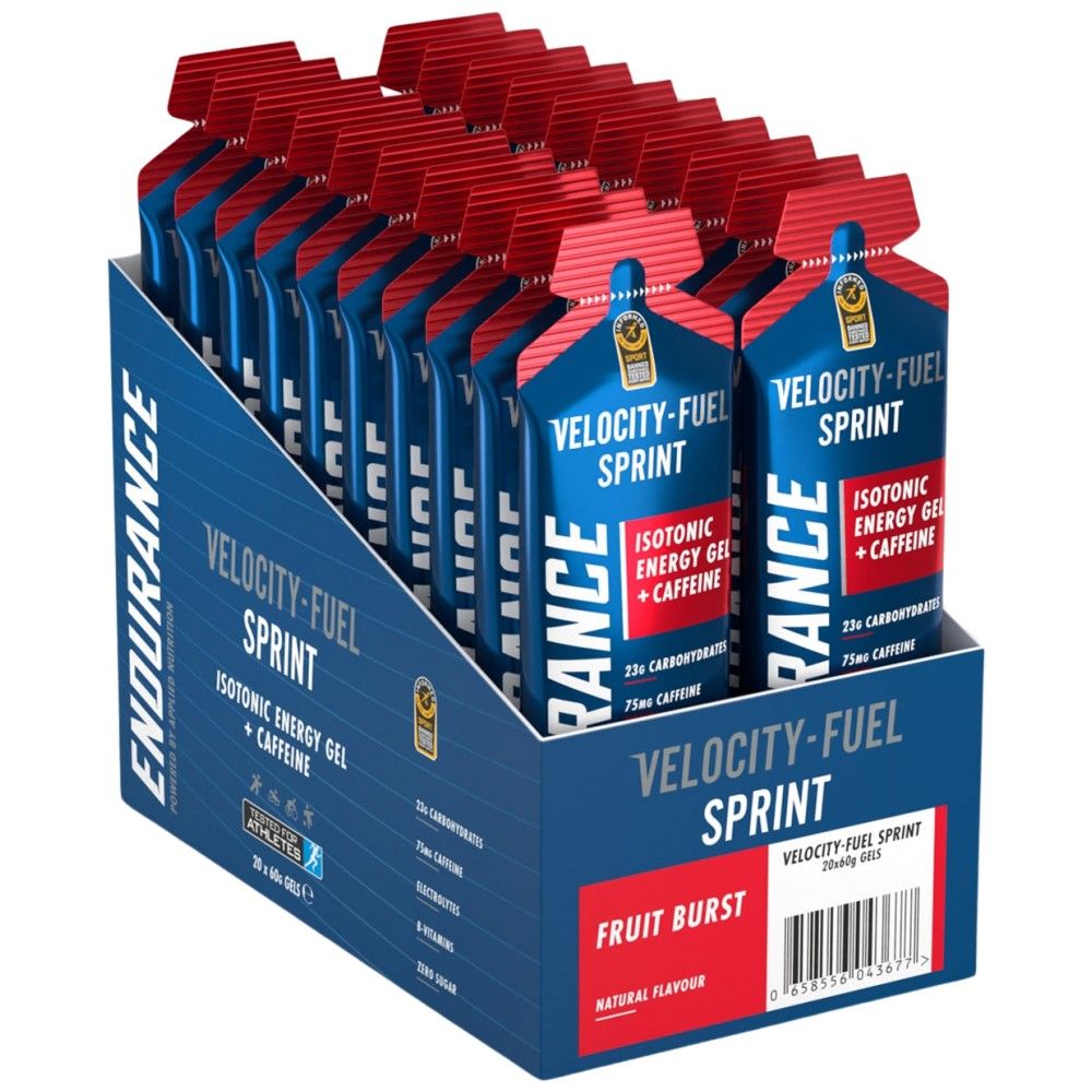 Endurance Sprint Isotonic Energy Gel + Καφεΐνη - 20 x 60 γραμμάρια