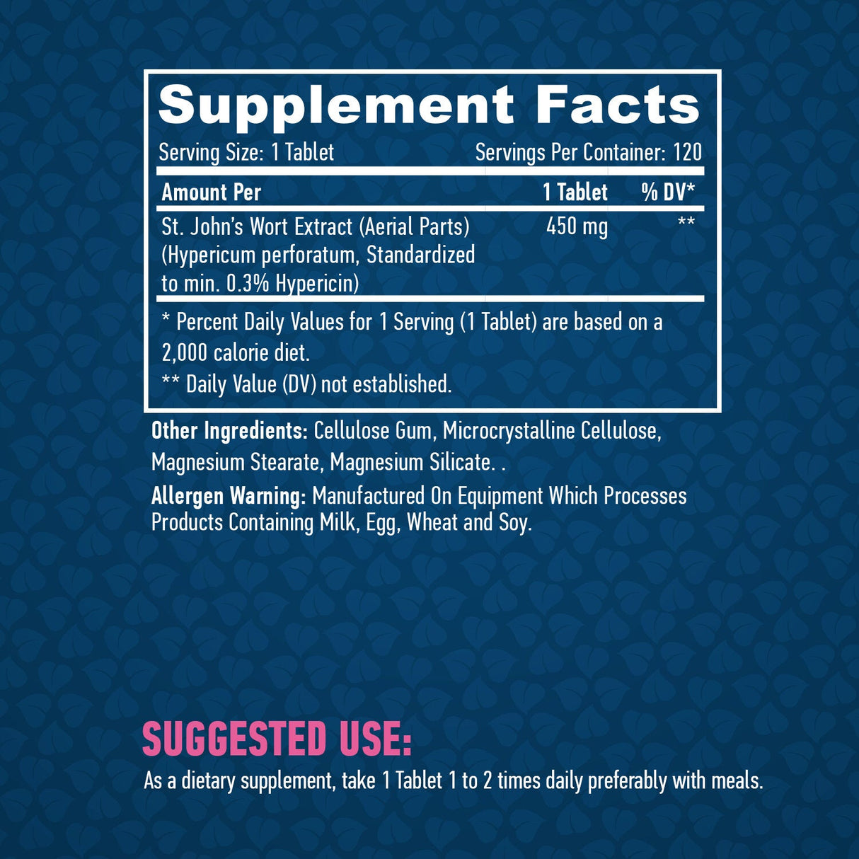 Καρτέλες 450mg/120 του Αγίου Ιωάννη