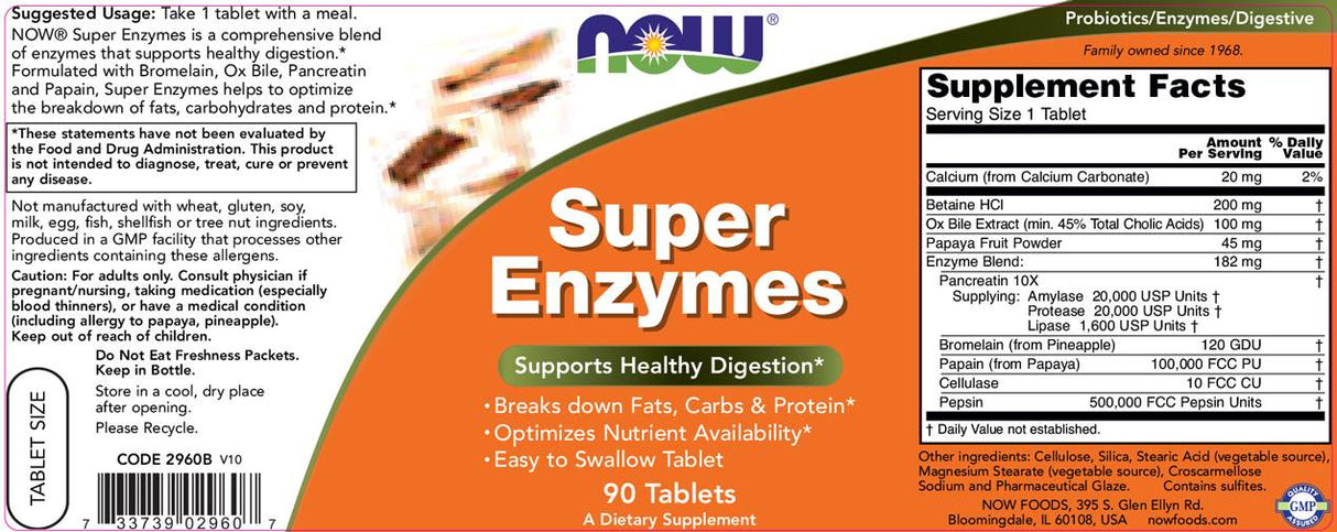 Super Enzymes - 90 Δισκία
