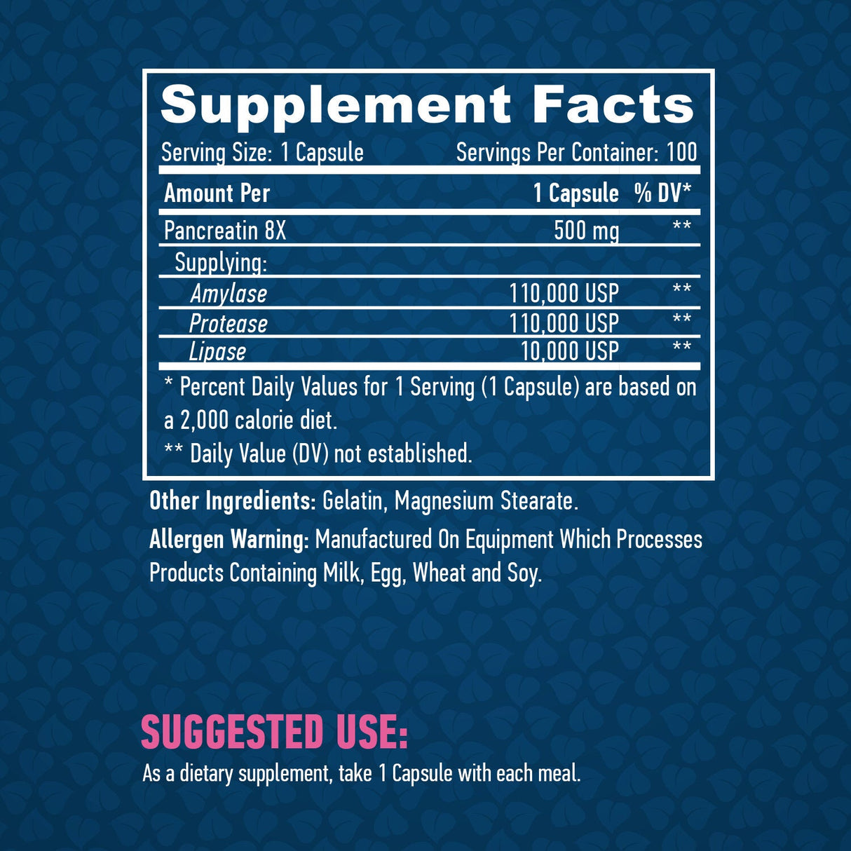 Ένζυμα Super Pancreatin/100CAPS.