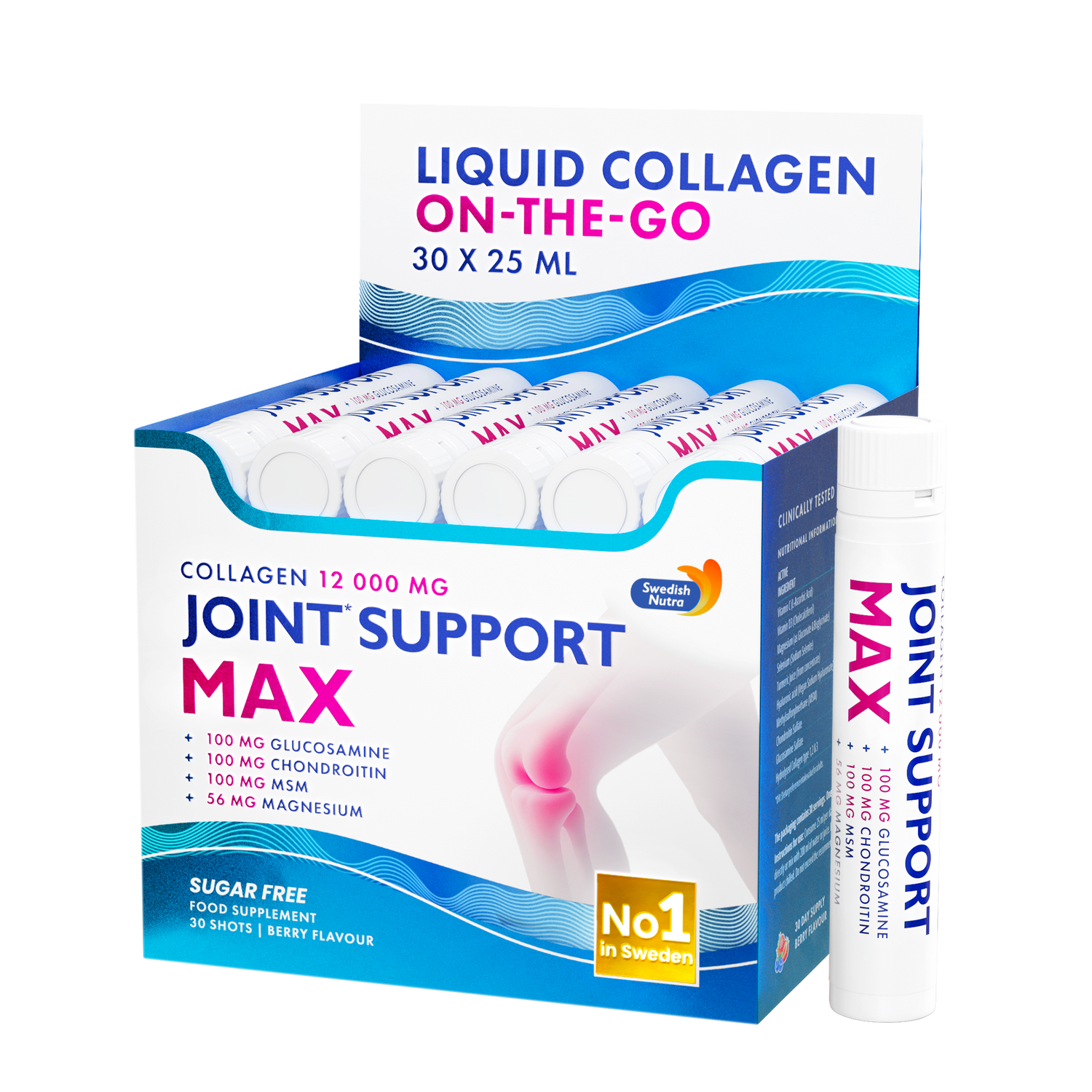 Joint Support MAX – Υγρό κολλαγόνο 12.000 mg (30 × 25 ml πόσιμα φιαλίδια)