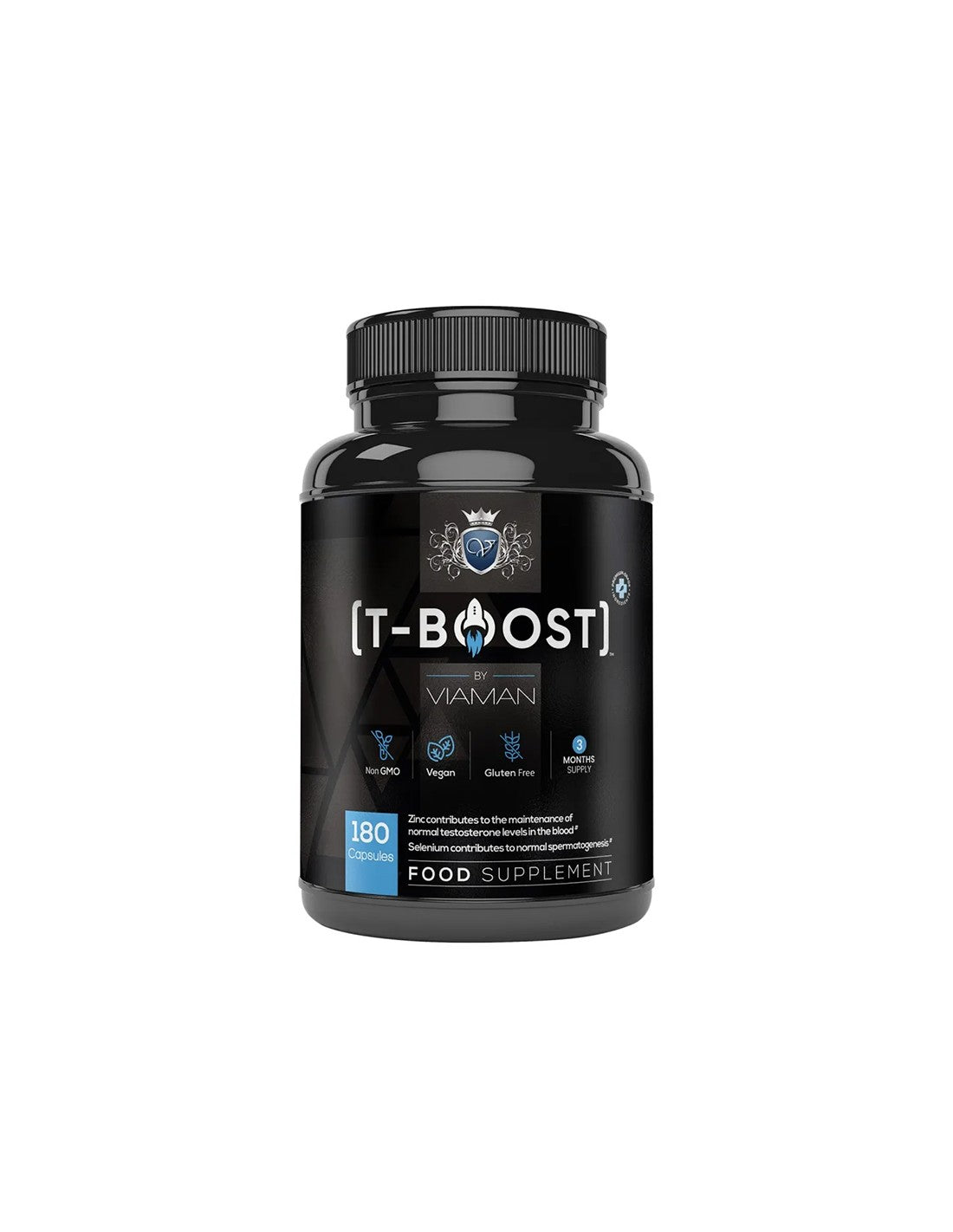 Τύπος τεστοστερόνης για τους άνδρες T-Boost ViaMan ™, 180 κάψουλες