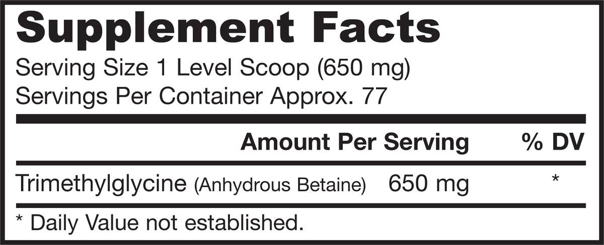 Crystals TMG σκόνη 650 mg 50 γραμμάρια