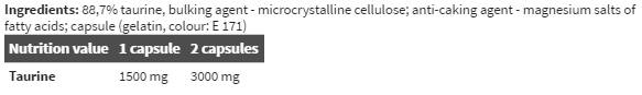 Taurine Mega Caps - 120 κάψουλες