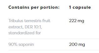 Tribulus terrestris 90% | 200 mg saponins - 120 κάψουλες