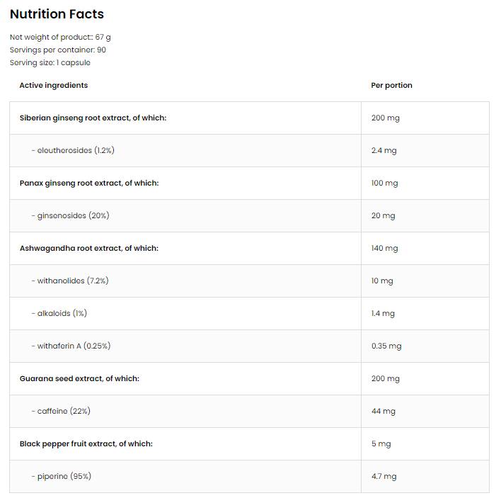 Complex Triple Ginseng 90 κάψουλες