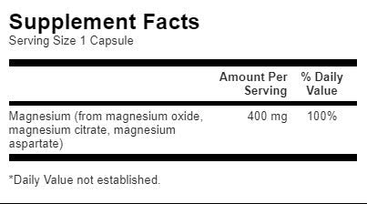 Σύμπλεγμα τριπλού μαγνησίου 400 mg - 100 κάψουλες