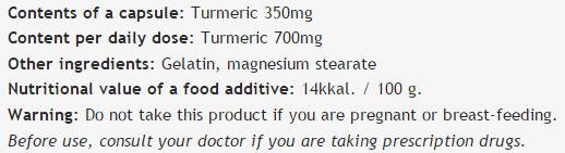 Κουρκούμη 350 mg - 100 κάψουλες