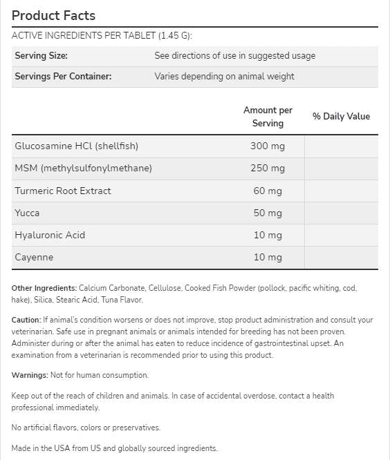 Κοινή στήριξη μασώμενα δισκία | Για σκύλους και γάτες - 90 μασώμενα δισκία
