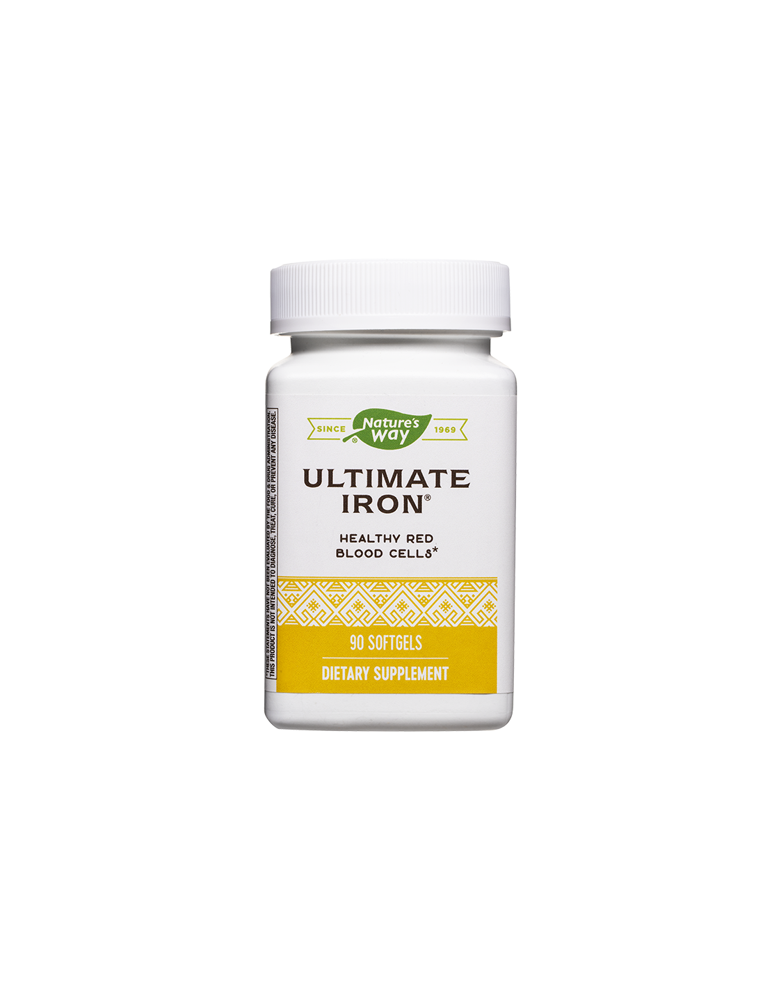 Ultimate Iron - Formula με σίδηρο, φολικό και βιταμίνη Β12 (για αναιμία), 90 Softgels Nature