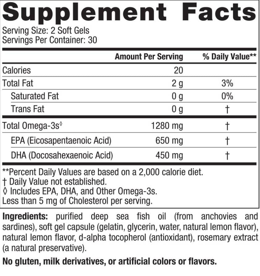 Ultimate Omega 1280 mg - 120 κάψουλες πηκτής