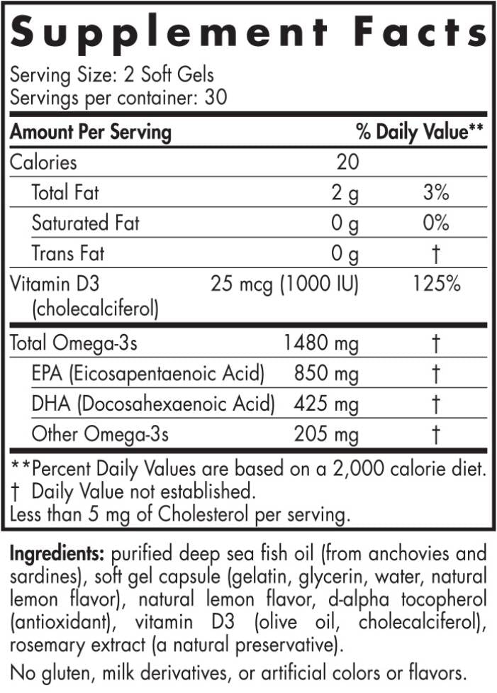 Ultimate Omega -D3 Sport 1480 mg - 60 κάψουλες πηκτής