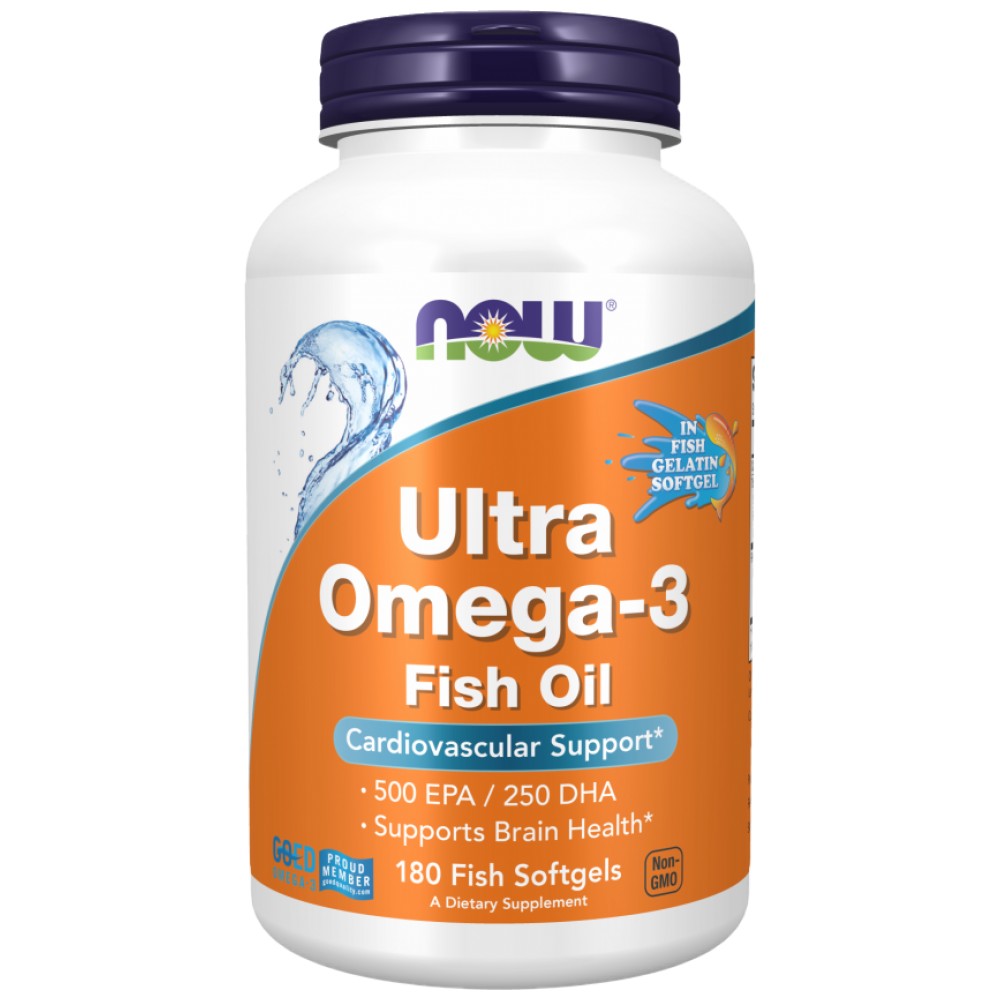 Ultra Omega 3 | Μαλακές ζελατίνες ψαριού - 180 μαλακές ζελατίνες