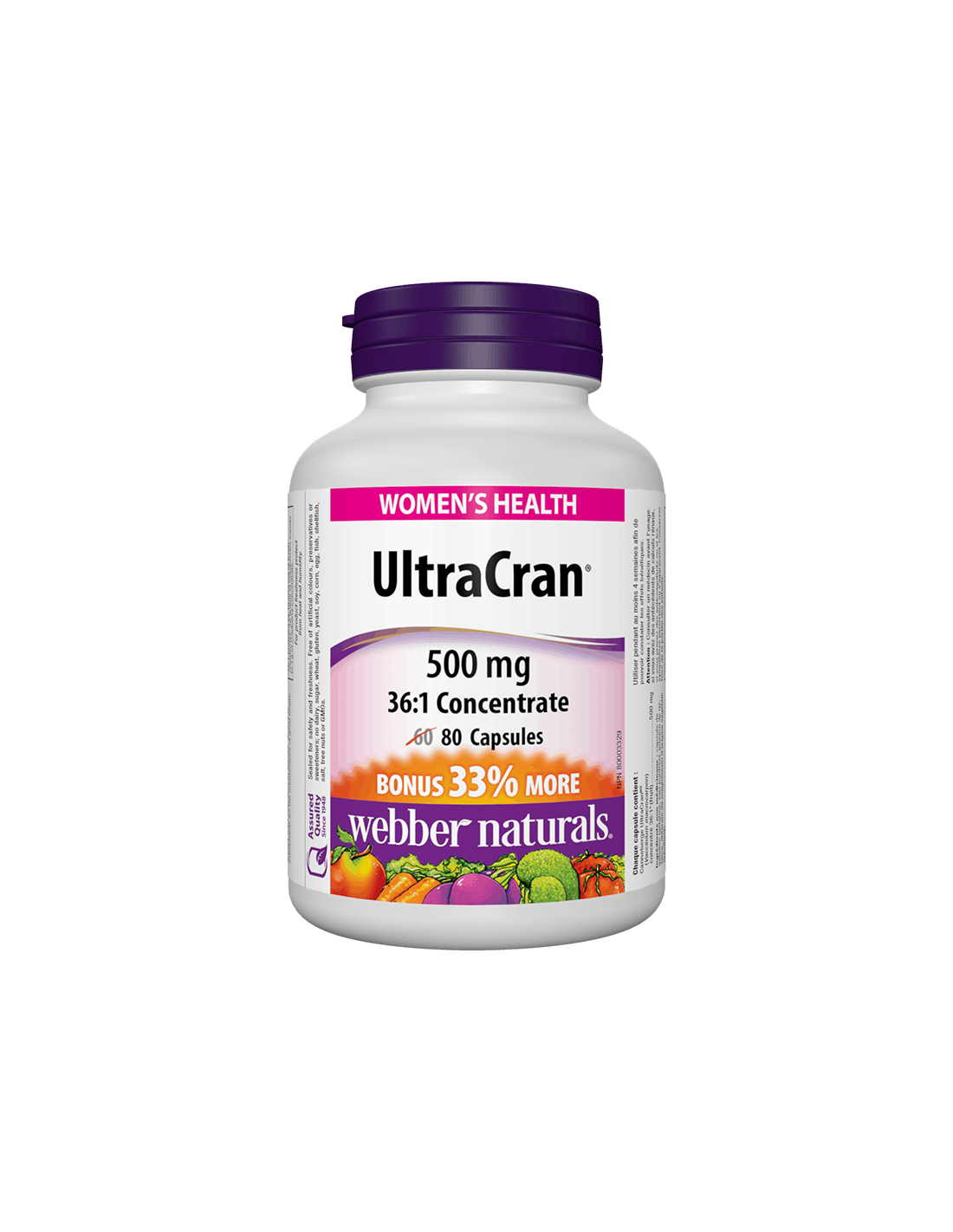 Ultracran®/Cranberry 36: 1 Συμπύκνωμα 500 mg x 80 κάψουλες